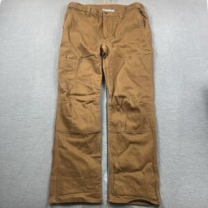 Arborwear Pants Men 36x30 Brown Cedar Flex Double Knee Front Workwear Canvas